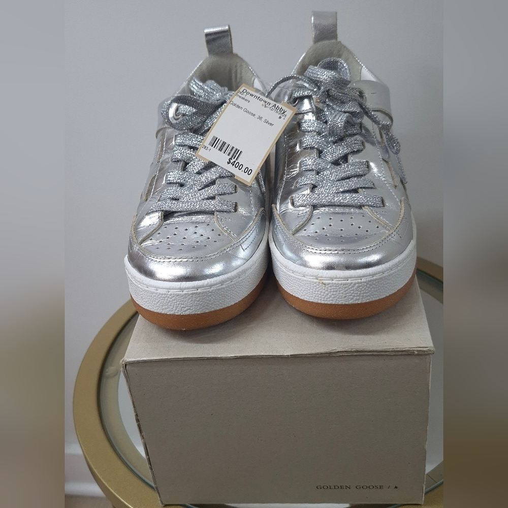 Golden Goose Silver Sneakers